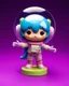 Placeholder: popmart's spacemolly figurine, floating on solid background color