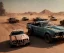 Placeholder: Realistic image. Mad max car. BMW 4 series, 2023 version. woman mad max style close up. 4k resolution, intricate details, ornate details, soft lighting, vibrant colors, retroanime, futuristic cityscape background