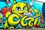 Placeholder: a graffiti mural wall with the word cell pokemon style