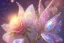 Placeholder: one big crystal subtle flower in a galactic ambiance, transparent petals, delicate colors, in the foreground, with a very little beautiful fairy, full of details, smooth, bright sunshine，soft light atmosphere, light effect，vaporwave colorful, concept art, smooth, extremely sharp detail, finely tuned detail, ultra high definition, 8 k, unreal engine 5, ultra sharp focus