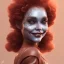 Placeholder: Ultra detailed very beautiful smileing clown girl,beautiful real skin, red nose, symmetrical, ultra detailed curl hair, soft lighting, ultra detailed face, concept art, circus,party, digital painting, octane render, art by artstation