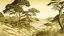 Placeholder: A flesh colored savanna in everglades painted by Katsushika Hokusai