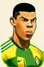 Placeholder: Ronaldo Brazilian soccer player ,cartoon 2d