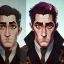 Placeholder: Portrait of a 30 year old warlock like Jake Gyllenhaal, Sherlock Holmes and Mary Poppins