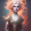 Placeholder: fantasy setting, woman, redhead, orange white hair