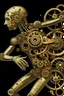 Placeholder: mechanical man dancing detailed cogs and screws leonardo da vinci style detail STYLE OF Hiroshi Nagai