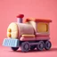 Placeholder: Cute kawaii Squishy toy train plush , realistic texture, visible stitch line, soft smooth lighting, vibrant studio lighting, modular constructivism, physically based rendering, square image