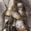 Placeholder: dnd, dwarf, priest, heavy armour, portrait, only face, close up, watercolour