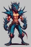 Placeholder: Dragman dragón man Quickdraw Maven in Vector spiked art style, full body