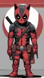 Placeholder: cute kitty in Deadpool style, Mysterious