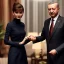 Placeholder: Erdogan and Audrey Hepburn hand shake