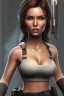 Placeholder: portrait busty and face, camilla luddington abandoned, big busty, lara croft clothes,