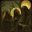 Placeholder: Daguerrotype close up some mysterious figures, odd background, Hieronymus Bosch Max Ernst ambient light, by Minicavio Quollati and Marlost Endgulp, Amano, Botticelli, Alphonse Mucha