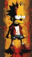 Placeholder: A ultra realistic poster of Bart Simpson in the red matrix , by Daniel Castan :: Carne Griffiths :: Andreas Lie :: Russ Mills :: Leonid Afremov, dark background, high detail