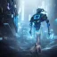 Placeholder: portrait,beautiful caucasian robotic sirene, post-apocalyptic in a cyberpunk city, realistic, intriacte detail, sci-fi fantasy style, volumetric lighting, particales,highly detailed,cinematic, deep blue.