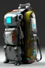 Placeholder: Robot, back pack, transparent, sci fi, punk, color, hockey