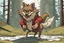 Placeholder: digital drawing of a big bad wolf talking