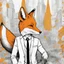 Placeholder: Illustrative sketch of a image of an humanoid fox, suit and tie, arte lineal ultra quality, 8k