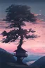 Placeholder: a tree in the style of A Silent Voice