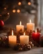 Placeholder: Cozy atmospheric blurred background for christmas with candles.