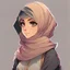 Placeholder: A hejab girl , vectorized , anime , 8k