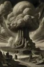 Placeholder: Mushroom cloud, after nuclear gustave doré