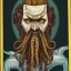 Placeholder: Cthulhu with white skin and a beard made of fleshy tentacles as a Russian Orthodox nosferatu vampire with yellow eyes and vampire fangs