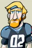 Placeholder: Tim Ream American football player cartoon 2d