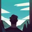 Placeholder: Un hombre mirando al infinito desde lo alto de una montaña, estilo ilustración de novela gráfica