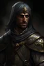 Placeholder: dnd, fantasy, high resolution, portrait, arabic cavalier with a breastplate, handsome, serious looking