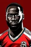 Placeholder: Romelu Lukaku Belgian football player ,cartoon 2d