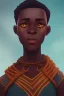 Placeholder: african portrait, warrior costume, village, meditation, woods, galaxy sky, 8k quality