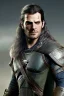 Placeholder: Henry cavil face, long white hair, wearing The witcher 3, realistic, 4k, intricate, best quality, fog particles, fire particles