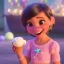 Placeholder: cute, adorable, smileing girl eating ice cream, candies flying all around her, Pixar, disney, cinema lighting, gaming, 8k, magic, love --q 1 --v 4