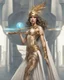 Placeholder: Greek goddess Athena in futuristic dress