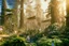 Placeholder: white and gold crystal cosmic and galactic ambiance futuristic scifi forest cinema4d, full of details, smooth, bright sunshine，soft light atmosphere, light effect，vaporwave colorful, concept art, smooth, extremely sharp detail, finely tuned detail, ultra high definition, 8 k, unreal engine 5, ultra sharp focus