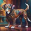 Placeholder: Full body Beautiful anthropomorphic dog colorful art conceptual, amazing artwork, hyper detailed, ultra maximalist quality, 12k