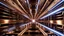 Placeholder: a 3d recursive structre stage made of metallic color 3d structures, pertty artistc background,dynamic lights