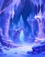 Placeholder: A light purple icy cavern with snowflakes in Baroque art style