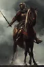 Placeholder: Knight on horseback with a sword casting magic