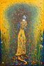 Placeholder: forgiveness detaches the energetic cord; Surrealistic painting inspired by Klimt and Hundertwasser; Golden Hour; Exquisitely Detailed