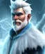 Placeholder: A portrait of jack frost,white and blue