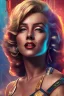 Placeholder: Marilyn Monroe, cyberpunk2077, photorealistic illustration, 4k