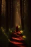 Placeholder: color photo of "Rot∙käppchen encountering the wolf in the forest" In the heart of the enchanting forest, the innocent Rot∙käppchen wanders along the dappled path, oblivious to the lurking danger. The sunlight filters through the tall trees, casting a warm glow on the scene. Suddenly, the menacing figure of the wolf emerges from the shadows, fixated on Rot∙käppchen. With a sly smile, the wolf gazes upon the unsuspecting girl, its intentions hidden behind a facade of false friendliness. Rot∙käppch