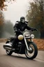 Placeholder: [very impressive high res masterpiece in Kodak Eastman 5247, scene by László Krasznahorkai] a halloween fruit driving a motorbike in a gigantic creamy cake