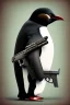 Placeholder: penguin with a gun