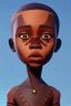 Placeholder: african baby head portrait, warrior costume, 3d, village, robot, fetus, 8k quality