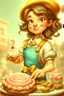 Placeholder: a cartoon character thirty years old confectioner , an ultrafine detailed painting by senior character artist, featured on polycount, sots art, artstation hd, 2d game art, behance hd