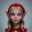 Placeholder: female red elf, elf portrait, portrair, elf head, elf face, big eyes, smile, elf with makeup, happy, 8k resolution, high-quality, fine-detail, fantasy, incredibly detailed, ultra high resolution, 8k, complex 3d render, cinema 4d