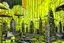 Placeholder: A yellow towering city in a thunderstorm in pop art style